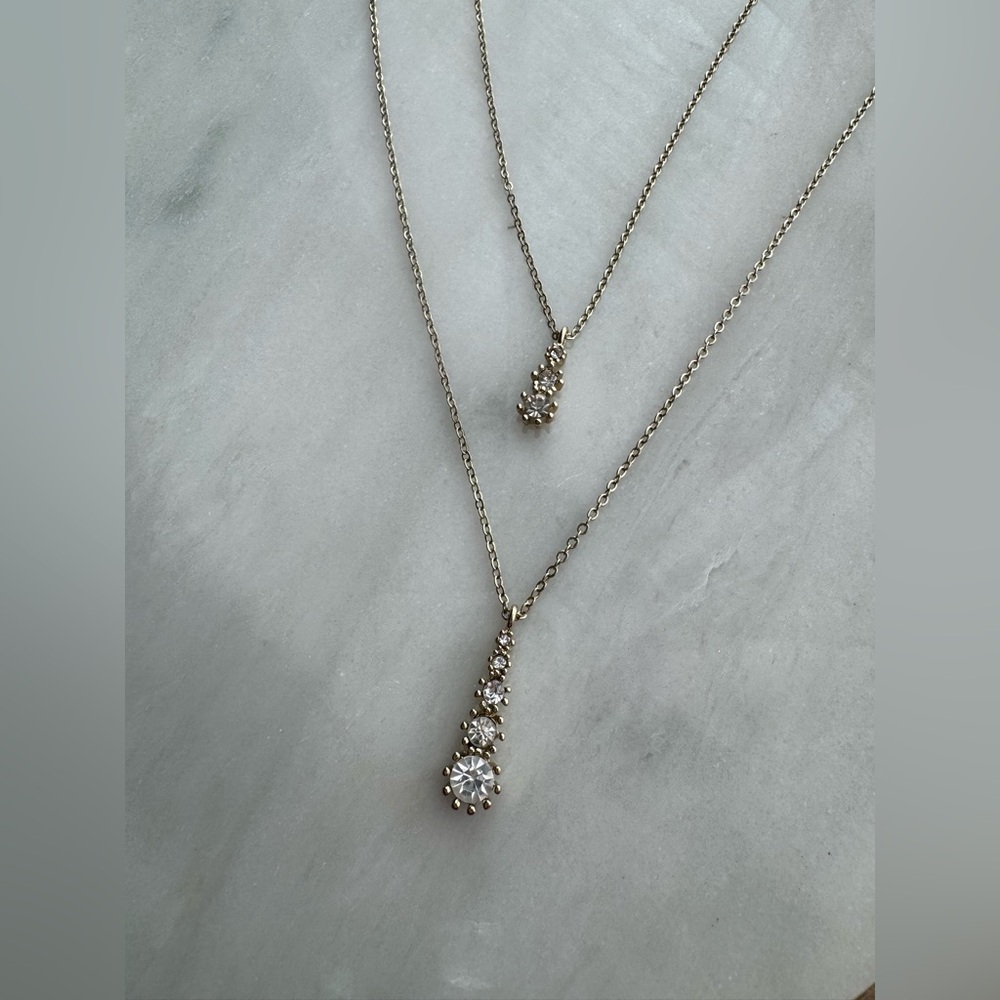 Elegant Gold Double Necklace